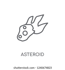 Asteroid linear icon. Modern outline Asteroid logo concept on white background from ASTRONOMY collection. Suitable for use on web apps, mobile apps and print media.