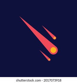 Asteroid Logo. Comet Logo. Meteorite Logo