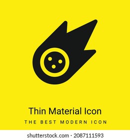 Asteroid minimal bright yellow material icon