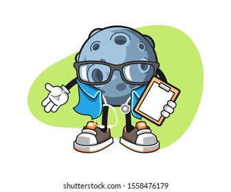 Asteroid nurse cartoon. Mascot Character vector.