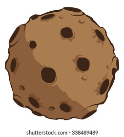 asteroid on white background. vector illustration