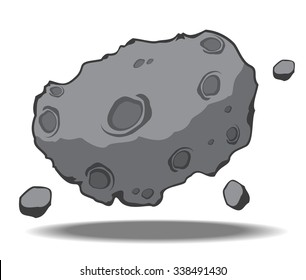 asteroid on white background. vector illustration 2