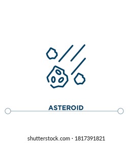 asteroid outline vector icon. simple element illustration. asteroid outline icon from editable astronomy concept. can be used for web and mobile

