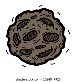 asteroid planet / cartoon vector and illustration, hand drawn style, isolated on white background.