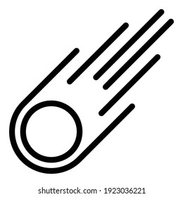 Icono de rock asteroide. Esquema icono del vector de rock asteroide para diseño web aislado en fondo blanco