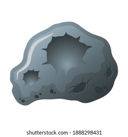 asteroid rock isolated style icon vector illustration design