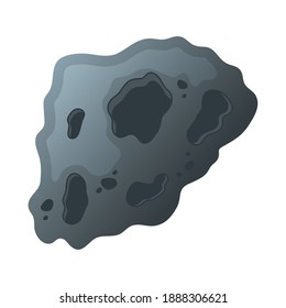 Asteroidenstein einzeln auf Stein, Vektorgrafik-Design
