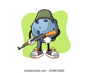 Asteroid soldier cartoon. Mascot Character vector.