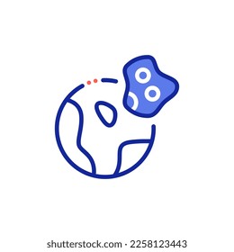 asteroid vector graphic illustration icon