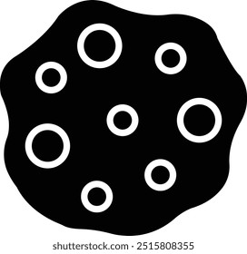 Ilustración de diseño de icono de Vector de asteroide