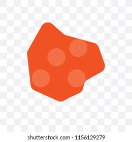 Asteroid vector icon isolated on transparent background, Asteroid logo concept