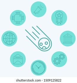 Asteroid vector icon sign symbol
