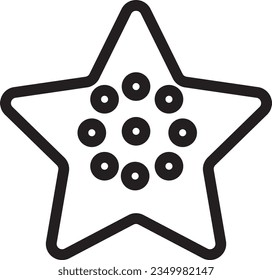 Asteroidea Star Fish Outline Icon