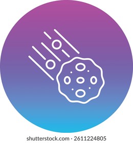 Asteroids vector icon. Can be used for printing, mobile and web applications.