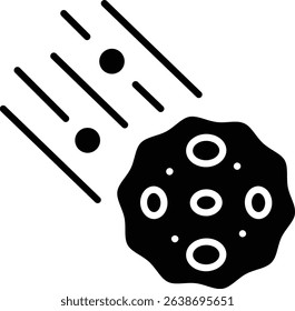 Asteroids vector icon. Can be used for printing, mobile and web applications.