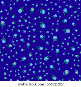 asters on blue seamless pattern, textile, tie, Wallpaper, wrapping paper, colored paper, printing products
