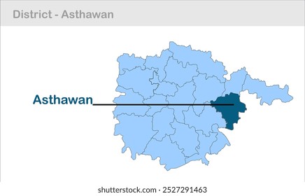 Mapa do sub-distrito de Asthawan, Distrito de Nalanda, Estado de Bihar, República da Índia, Governo de Bihar, Território indiano, Índia Oriental, política, aldeia, turismo