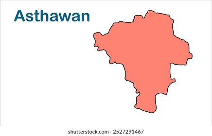 Mapa da subdivisão de Asthawan, Distrito de Nalanda, Estado de Bihar, República da Índia, Governo de Bihar, território indiano, Índia Oriental, política, aldeia, turismo