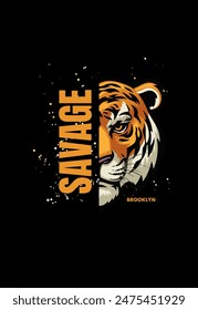 Asthetic Bold Tiger T-shirt Design 