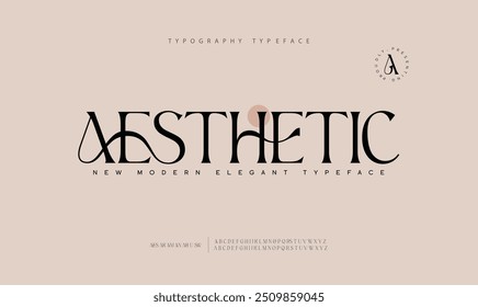 Asthetic Future font creative modern alphabet fonts. Typography colorful bold with color dot regular. vector illustrator