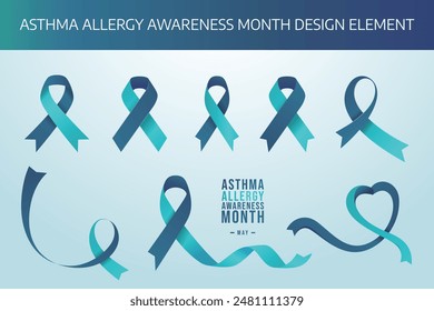 Asthma Allergy Awareness Month Design Element