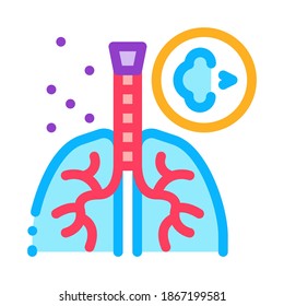 Asthma Attack Color Icon Vector. Asthma Attack Sign. Isolated Symbol Illustration