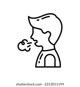 Asthma Attack icon in vector. Illustration
