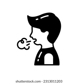 Asthma Attack icon in vector. Illustration