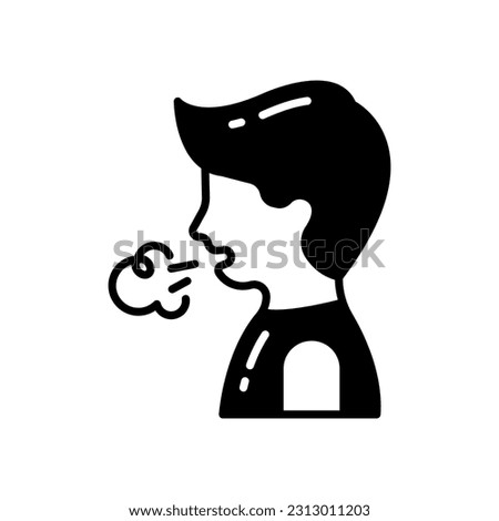Asthma Attack icon in vector. Illustration