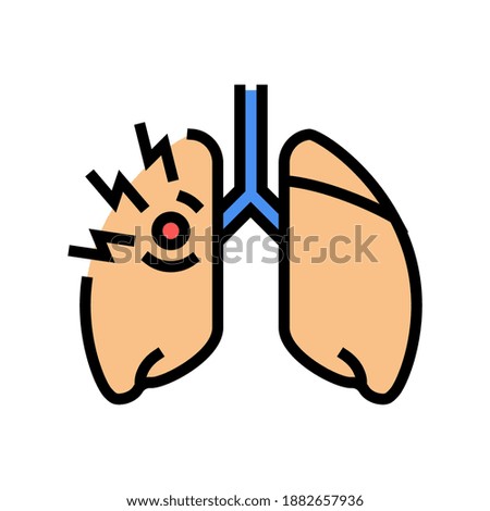 asthma of children color icon vector. asthma of children sign. isolated symbol illustration