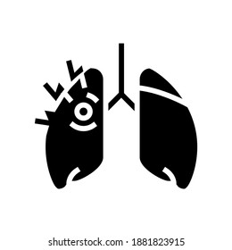 asma de niños glifo vector de icono de glifos. signo de asma infantil. símbolo de contorno aislado ilustración negra