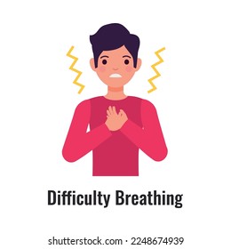 Asthma composition with isolated medical infographic image of chronic disease on blank background vector illustration
