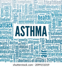 Asthma Conceptual Vector Illustration Word Cloud Stock Vector (Royalty ...