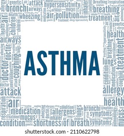 Asthma Conceptual Vector Illustration Word Cloud Stock Vector (Royalty ...