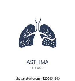 Asthma icon. Asthma filled symbol design from Diseases collection. Simple element vector illustration on white background