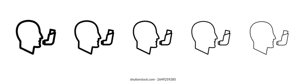 Asthma icon Flat design on isolated background