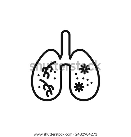 Asthma icon logo sign vector outline