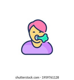 Asthma icon in vector. Logotype