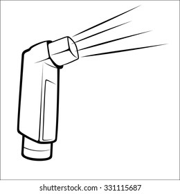 Asthma inhalator sketch