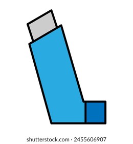 Asthma inhaler design icon, medicine health care sign, graphic vector illustration .