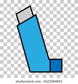 Asthma inhaler design icon, medicine health care sign, graphic vector illustration .