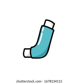Asthma-Inhalationsdoodsymbol, Vektorillustration