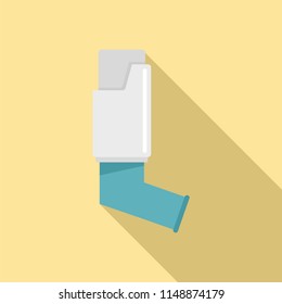 Asthma inhaler icon. Flat illustration of asthma inhaler vector icon for web design