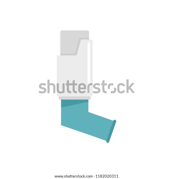 Asthma Inhaler Icon Flat Illustration Asthma Stock Vector (Royalty Free ...