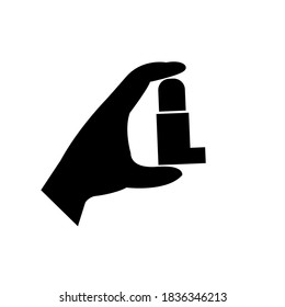Asthma Inhaler icon, logo isolated on white background