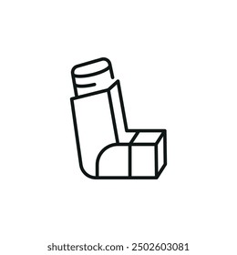 Asthma inhaler icon. Simple asthma inhaler icon for social media, app, and web design. Vector illustration.