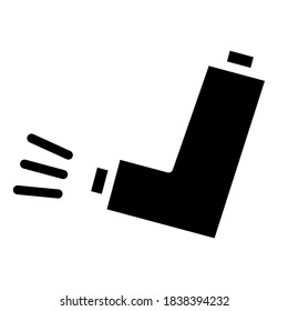 Asthma Inhaler Solid Glyph Icon