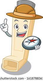asthma inhaler stylized Explorer having a compass
