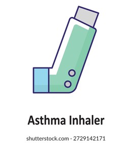 Icono del Vector del inhalador del asma que puede modificar o editar fácilmente

