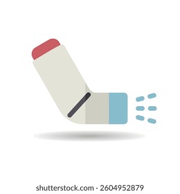 Asthma inhaler vector isolated  icon. Medicine and healthcare, medical support sign. Graph symbol for medical web site and apps design, logo, app, UI